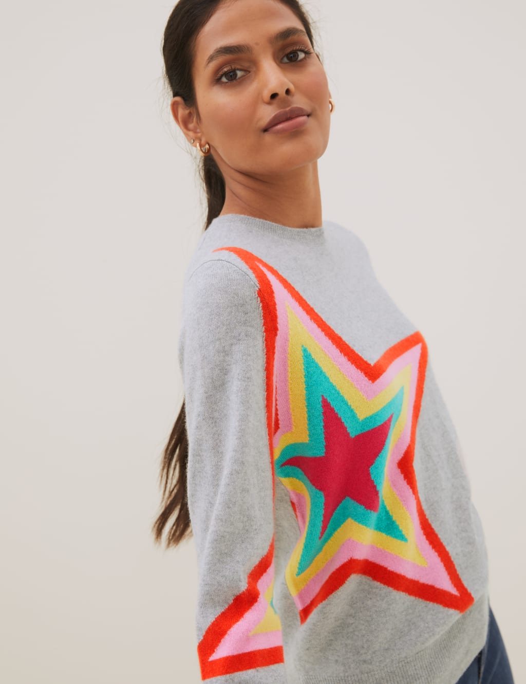 Pure Cashmere Star Crew Neck Jumper Autograph M S