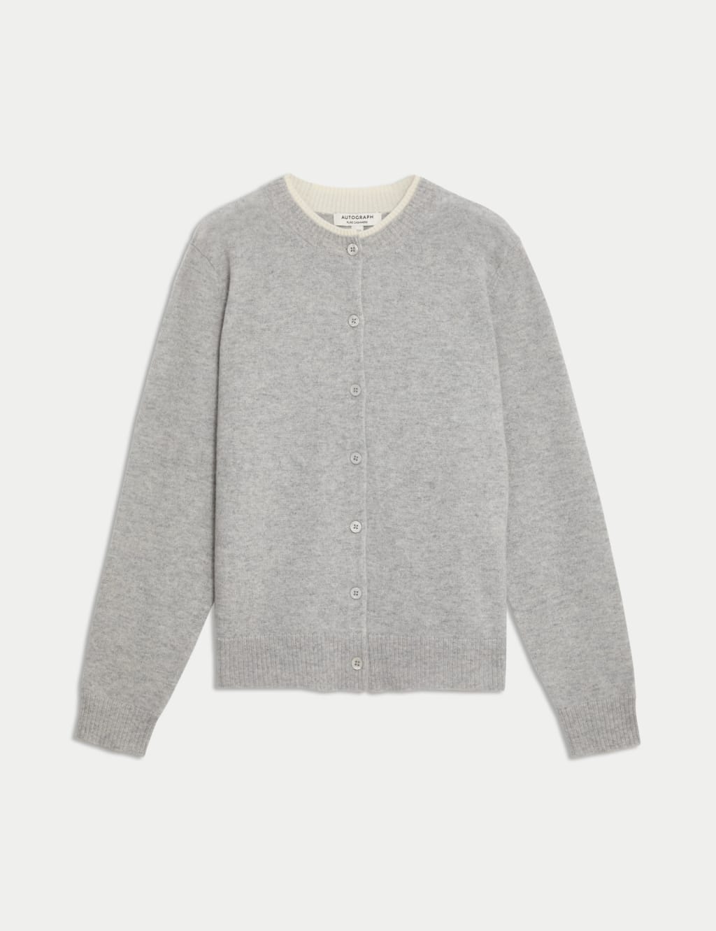 Pure Cashmere Tipped Detail Cardigan