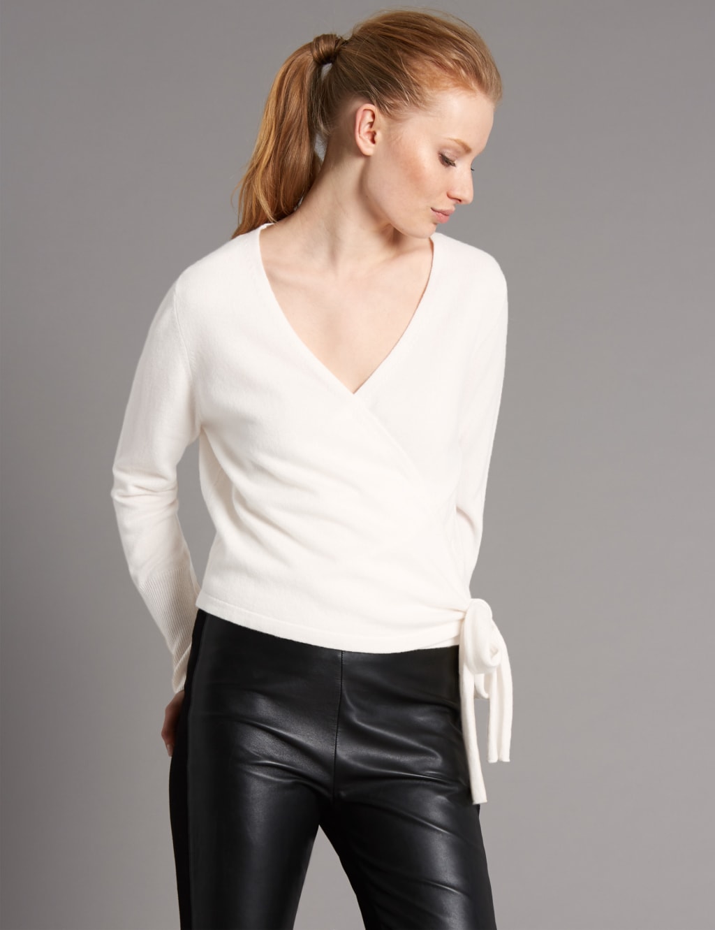 Ballet style wrap cardigan on sale