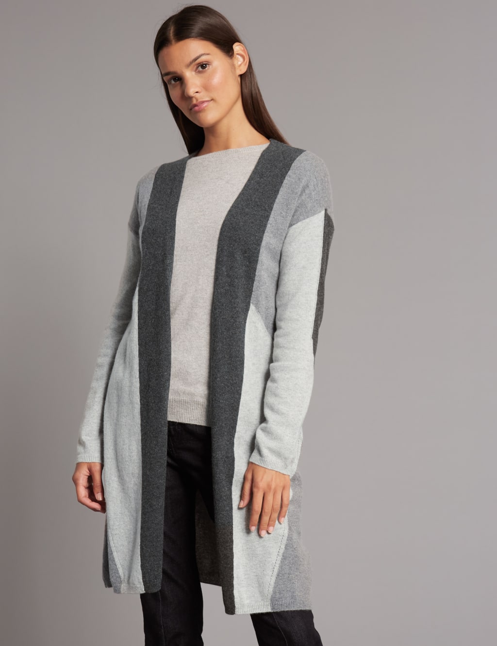 Longline cashmere cardigan shop