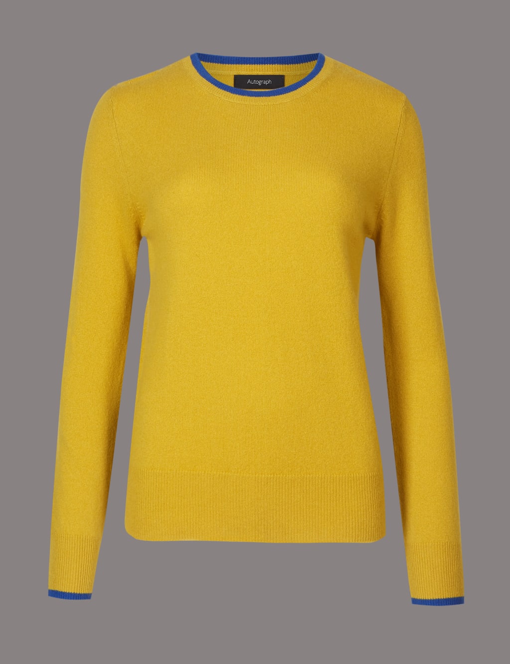 Pure Cashmere Contrasting Edge Jumper 2 of 5