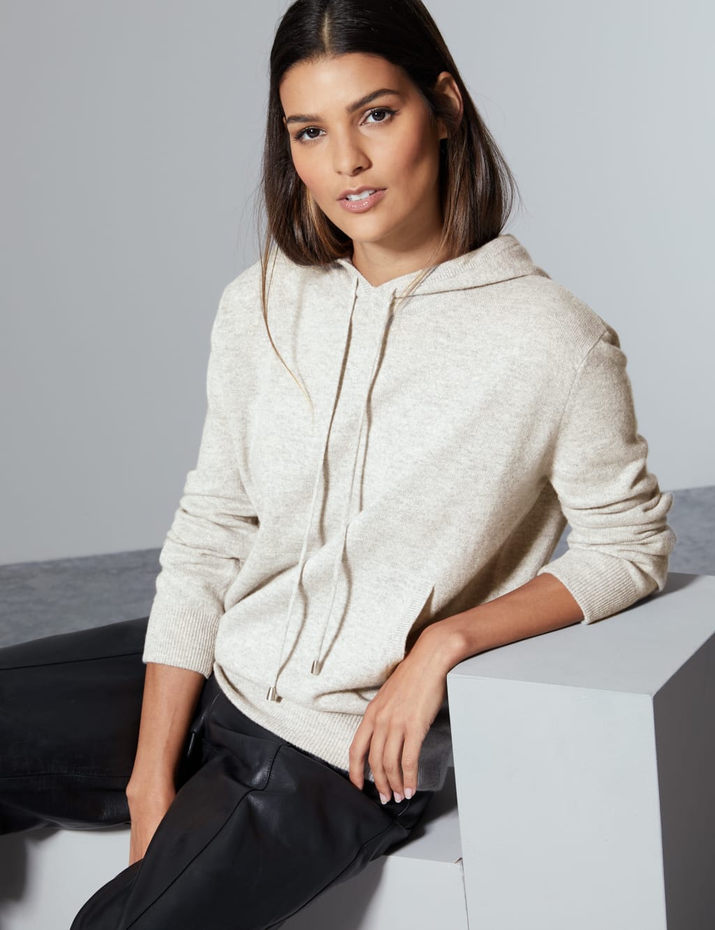 Pure Cashmere Hooded Jumper Autograph M S