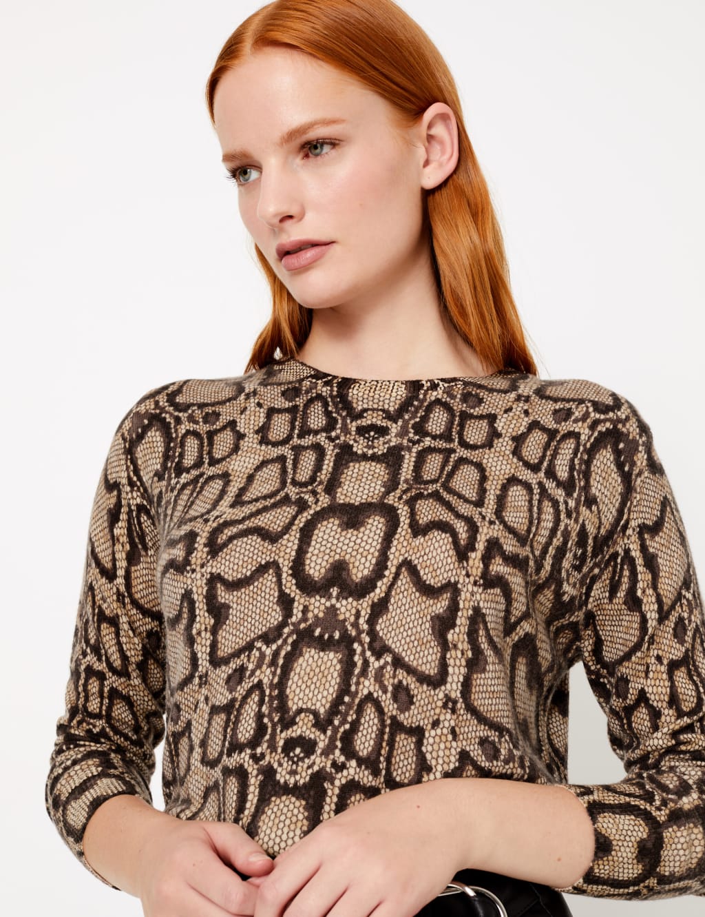 Animal print cashmere jumper outlet