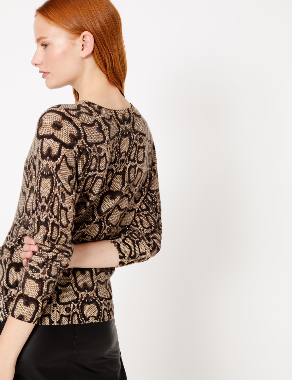 Pure Cashmere Animal Print Jumper Autograph M S