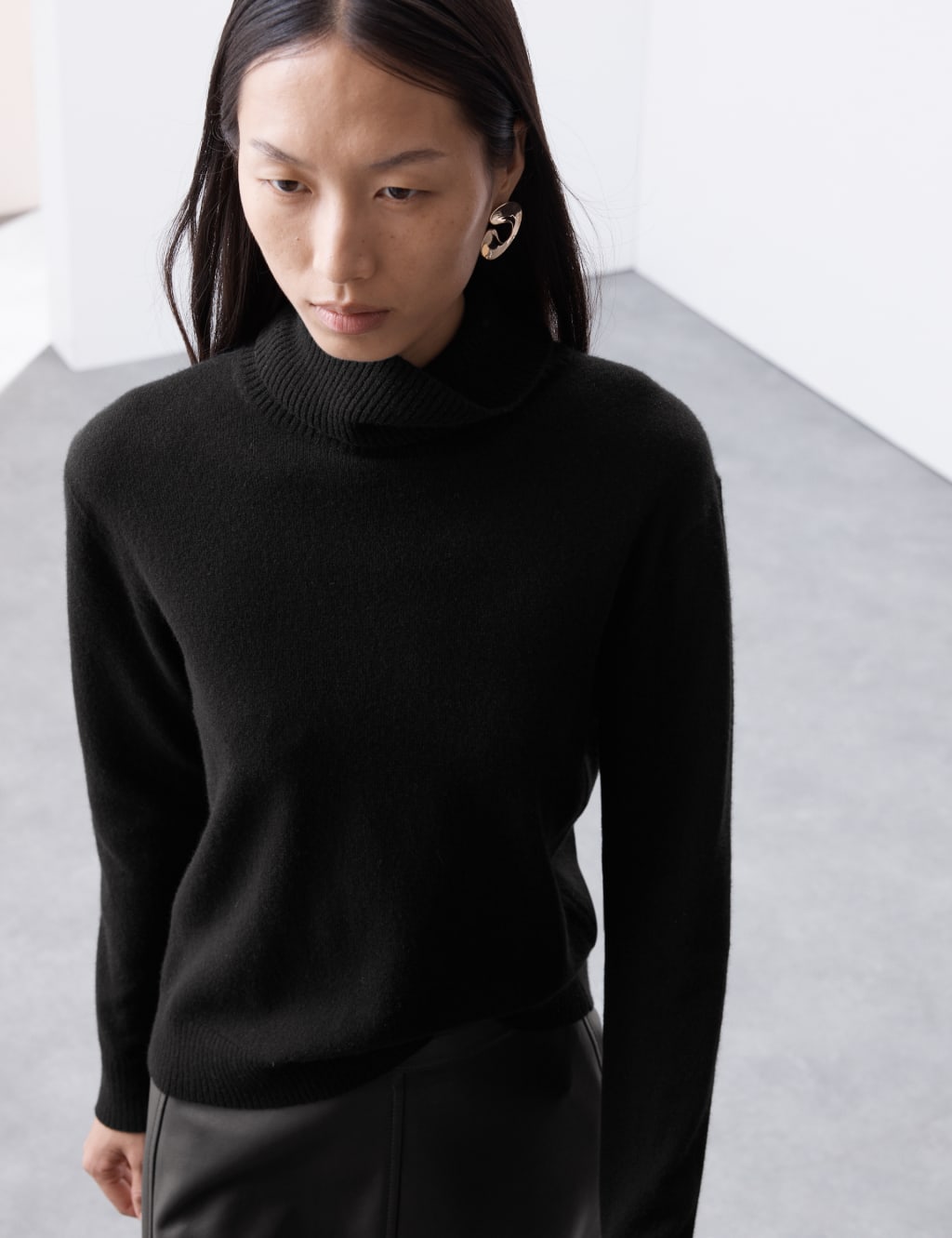 Pure Cashmere Roll Neck Jumper Autograph M S