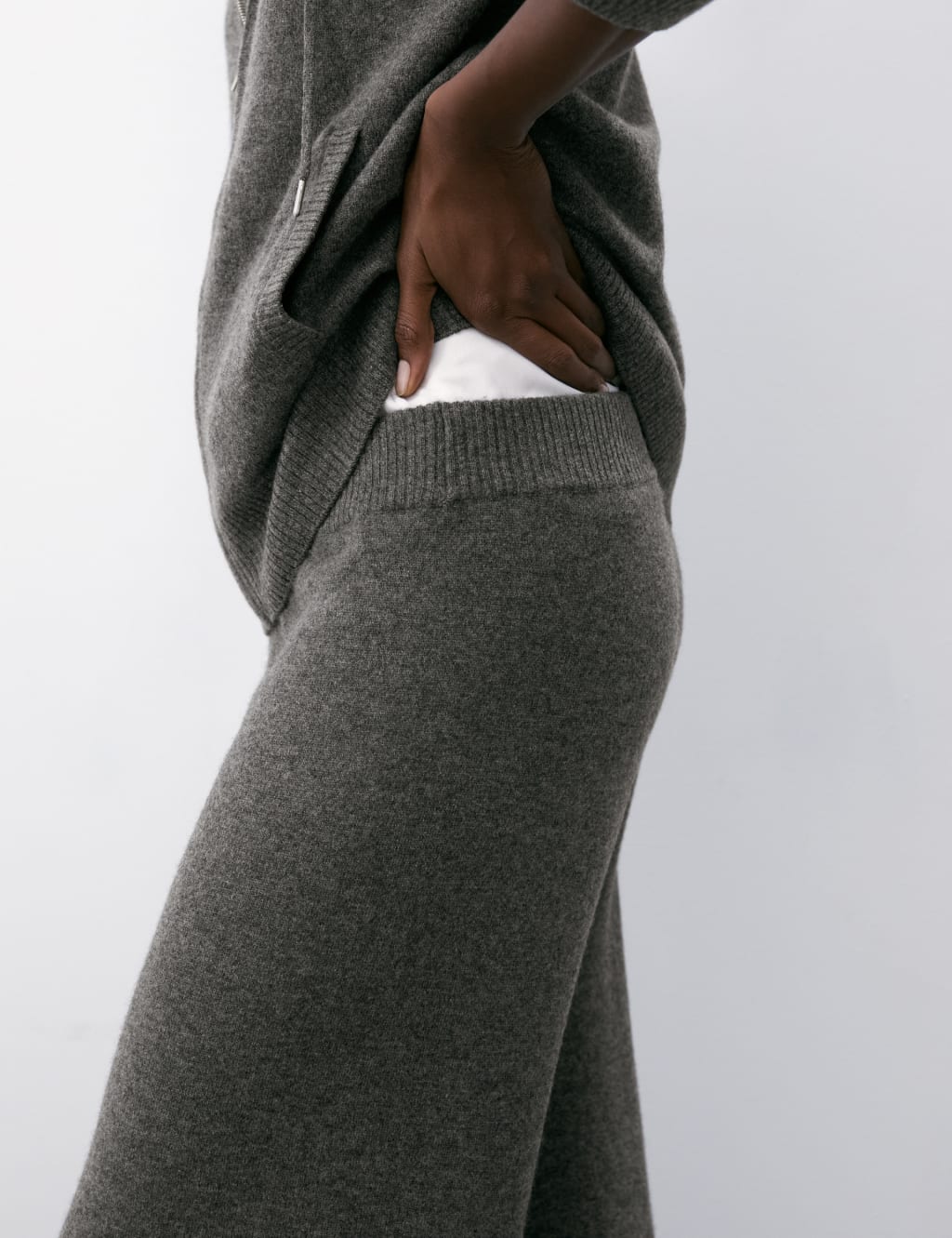 Pure Cashmere Wide Leg Trousers 4 of 5