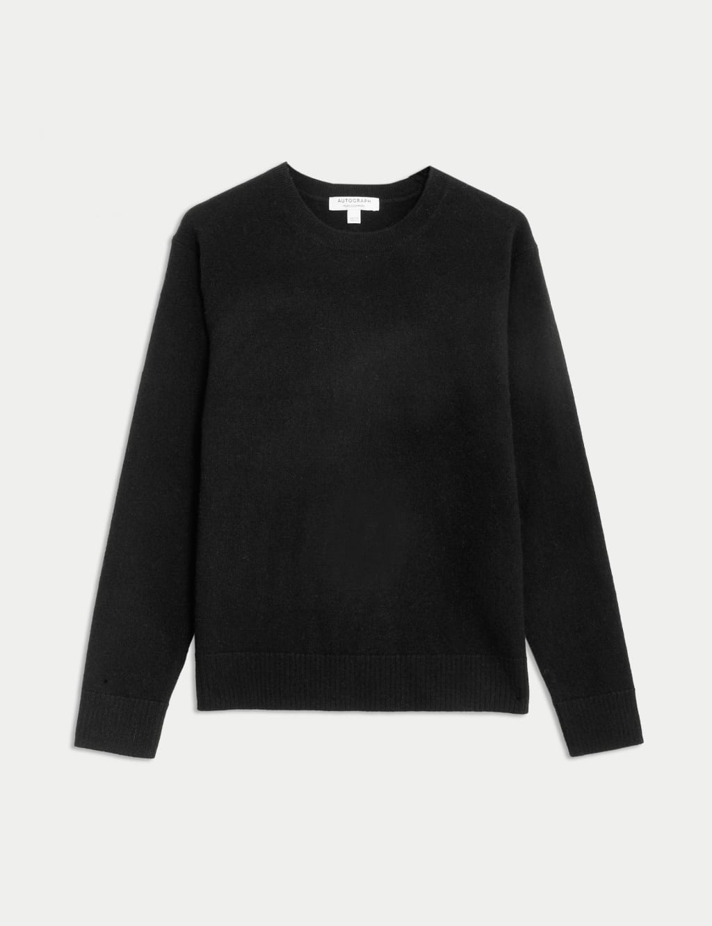 Pure Cashmere Textured Crew Neck Jumper Autograph M S