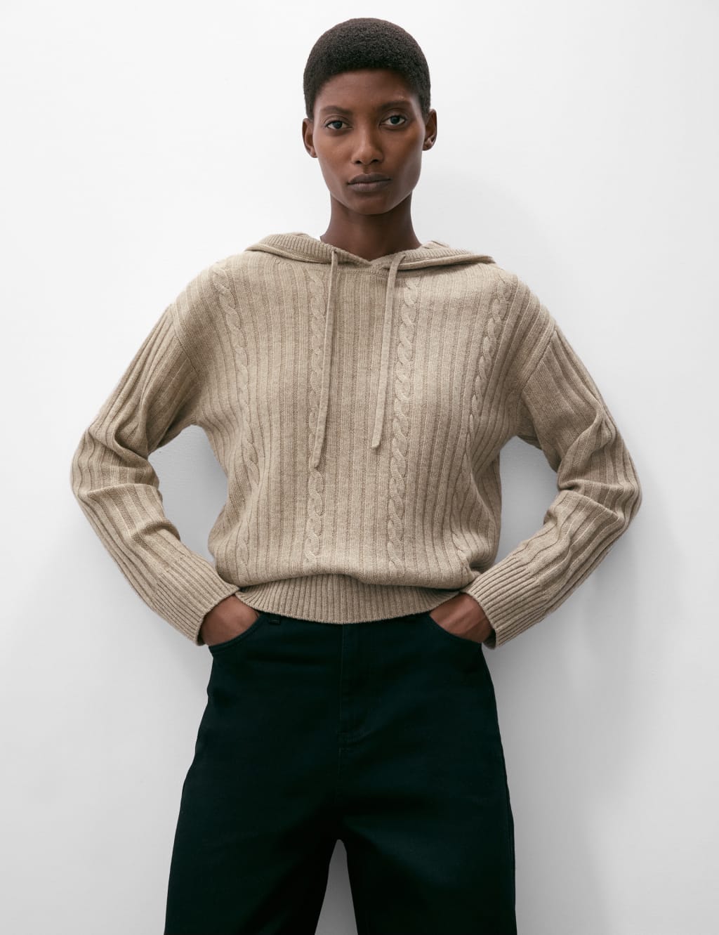 Merino Wool With Cashmere Hoodie Autograph M S