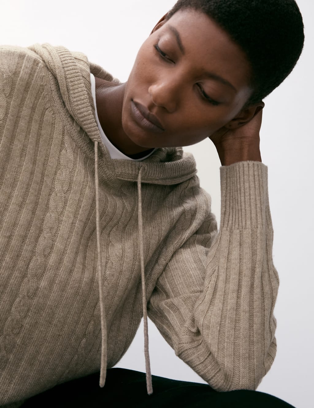 Merino Wool With Cashmere Hoodie