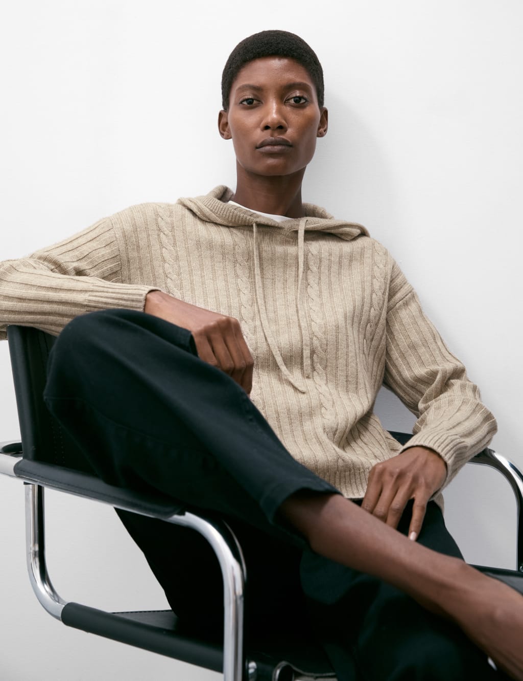 Merino Wool With Cashmere Hoodie