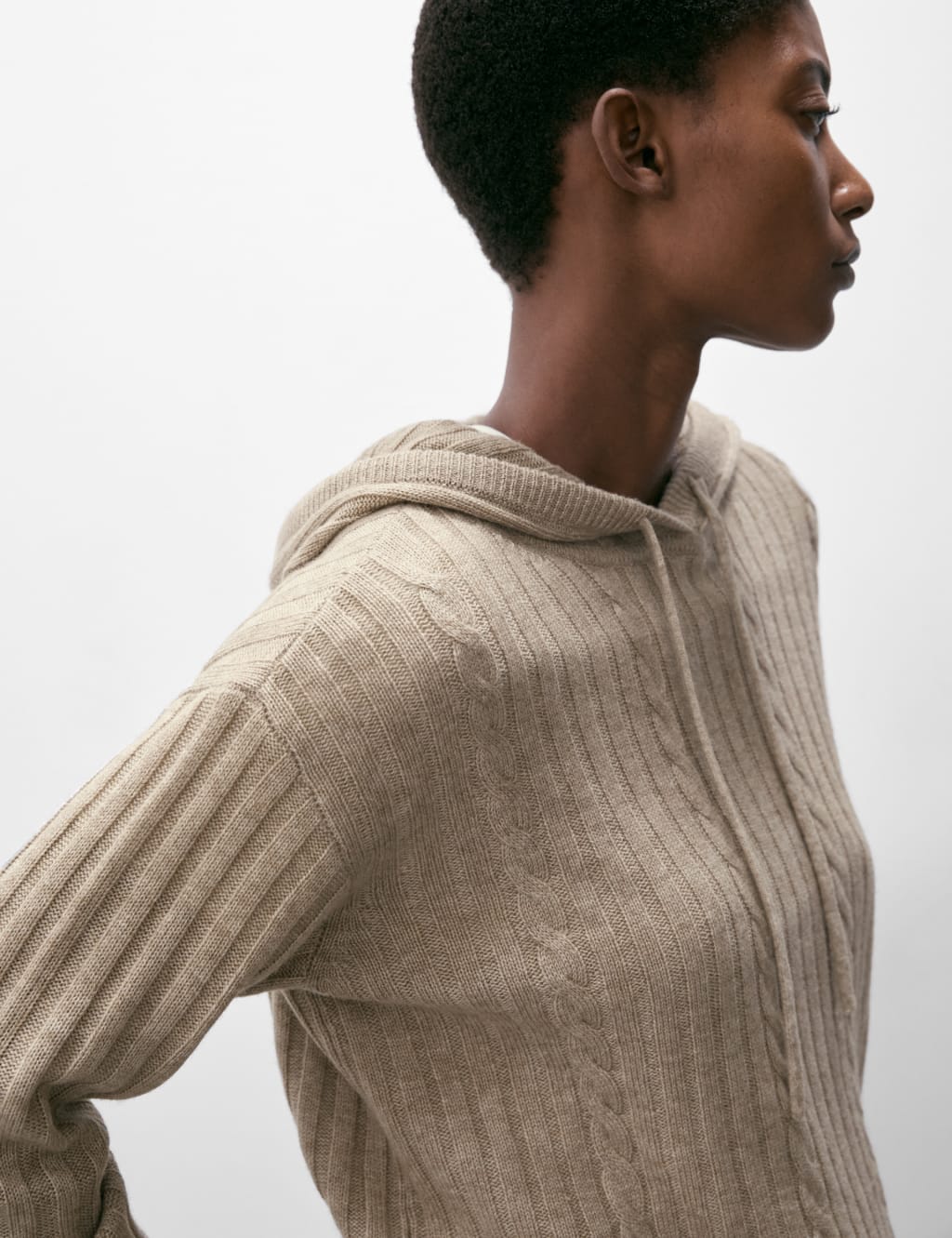 Merino Wool With Cashmere Hoodie Autograph M S