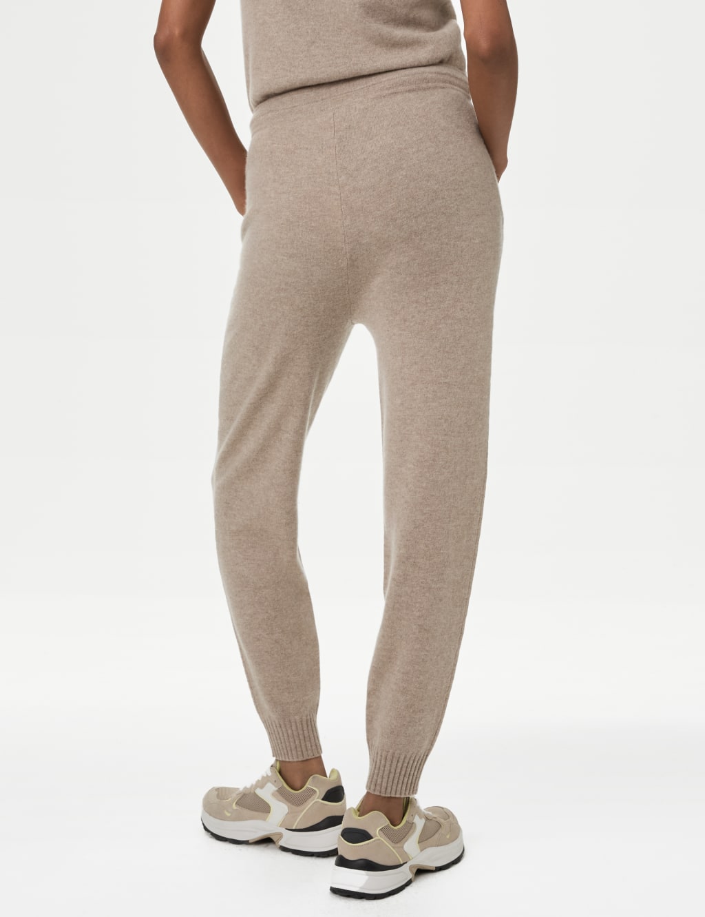 Pure Cashmere Tapered Ankle Grazer Joggers