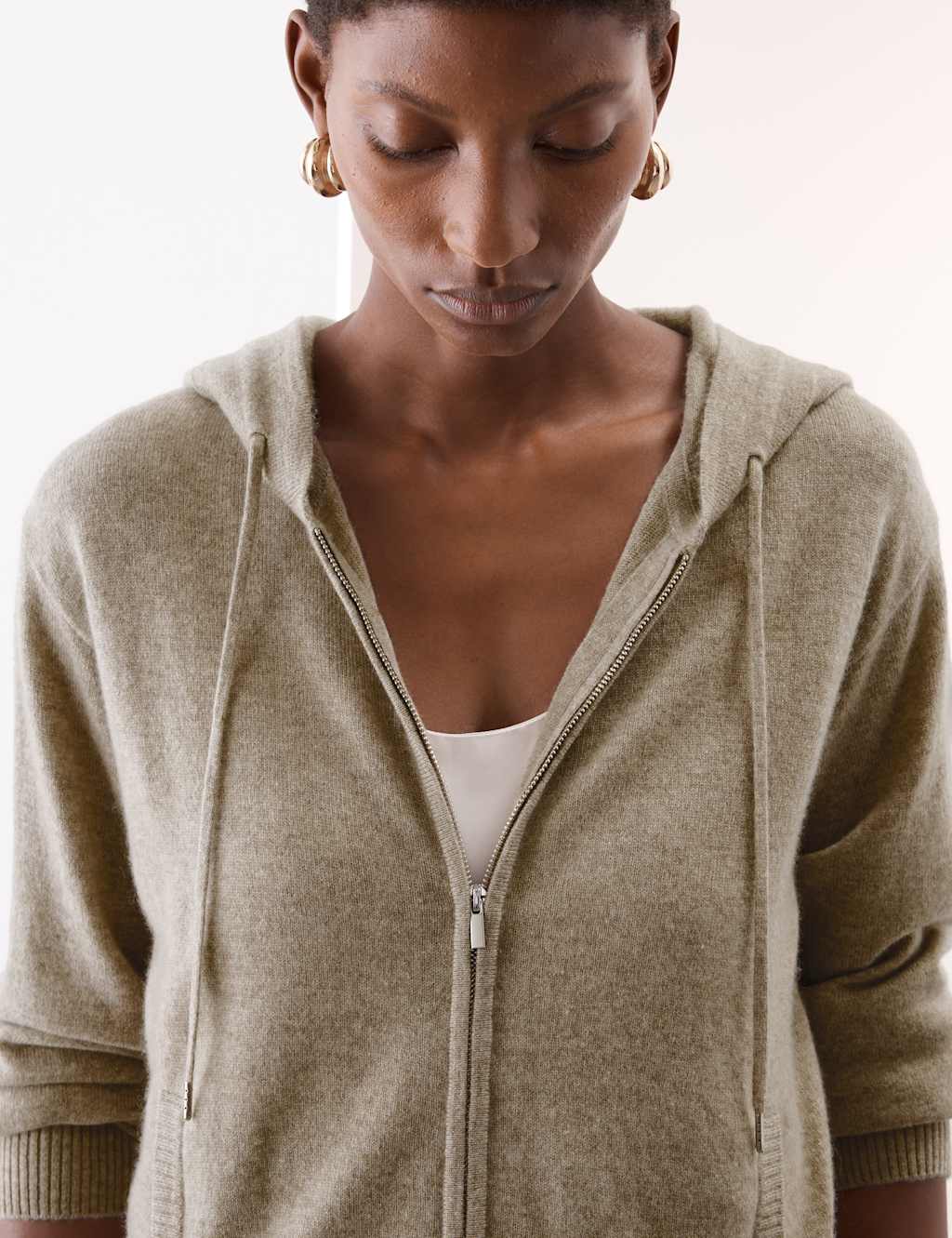 Pure Cashmere Zip Up Hoodie 6 of 8