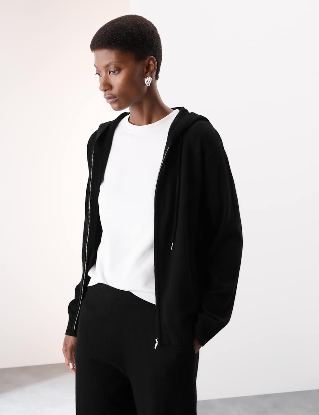 Pure Cashmere Zip Up Hoodie 7 of 8