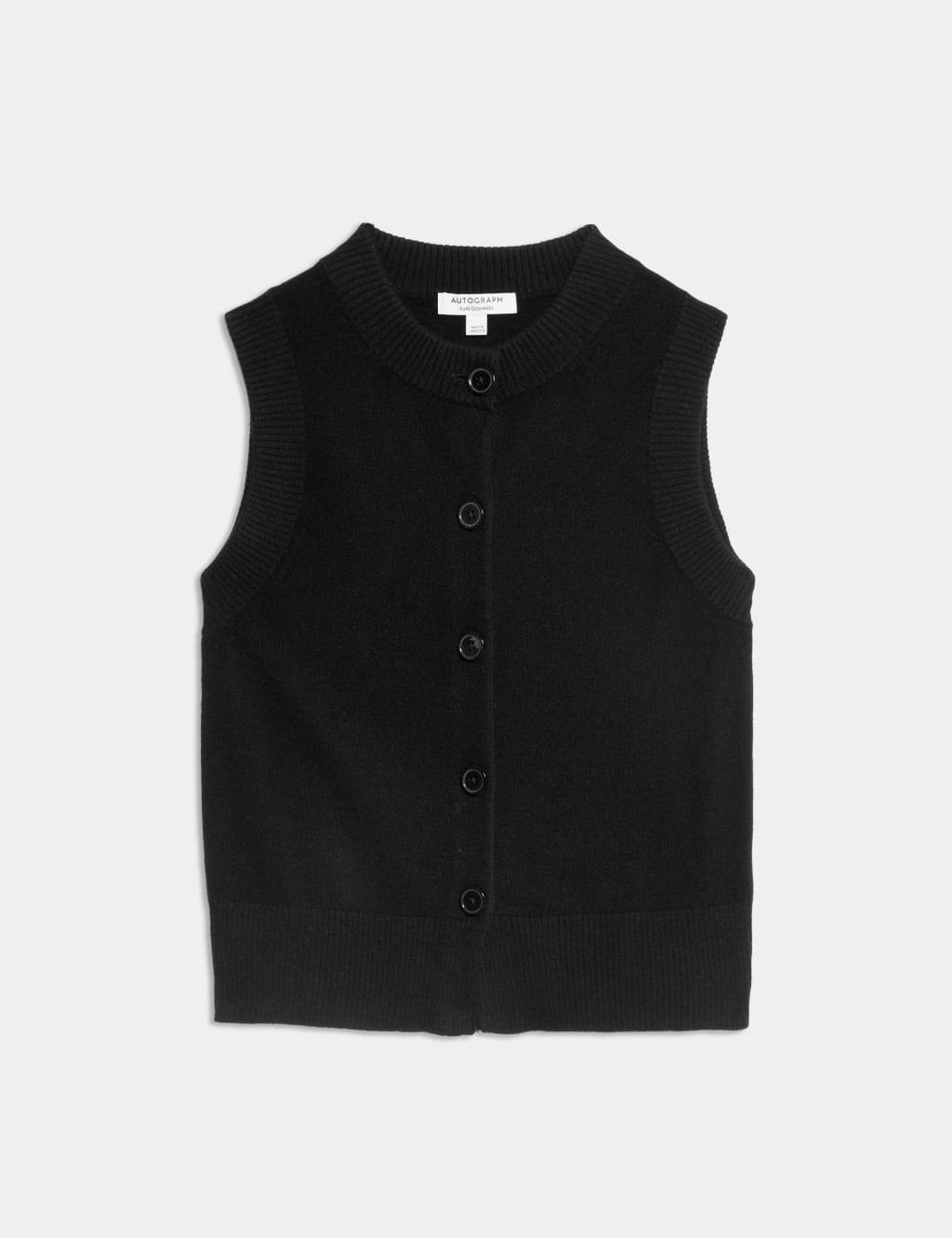 Pure Cashmere Button Through Knitted Vest 2 of 6