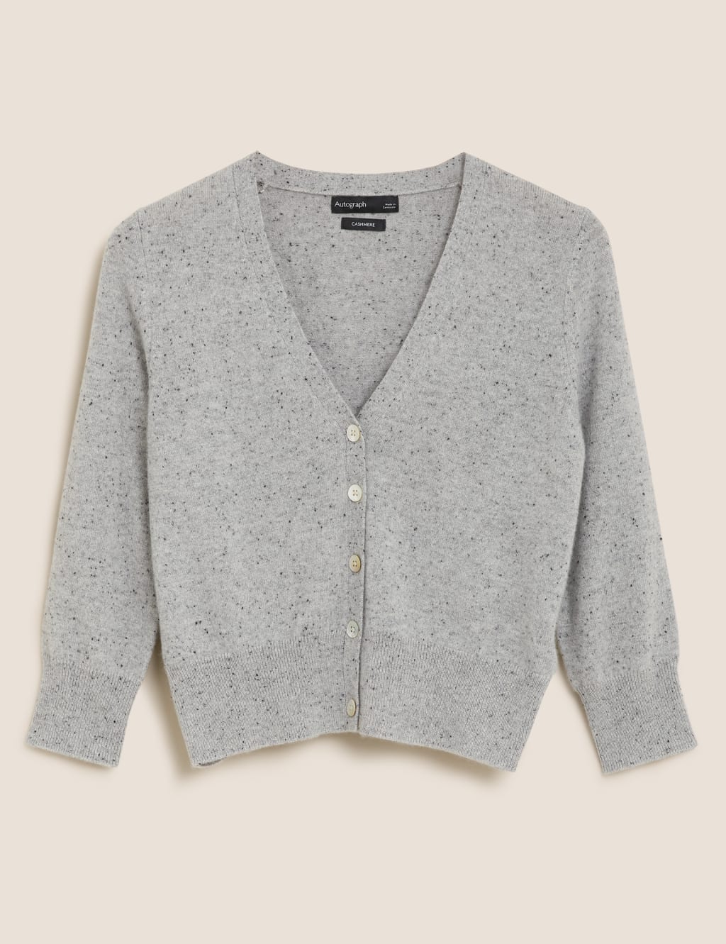 Pure Cashmere V Neck Cropped Cardigan Autograph M S