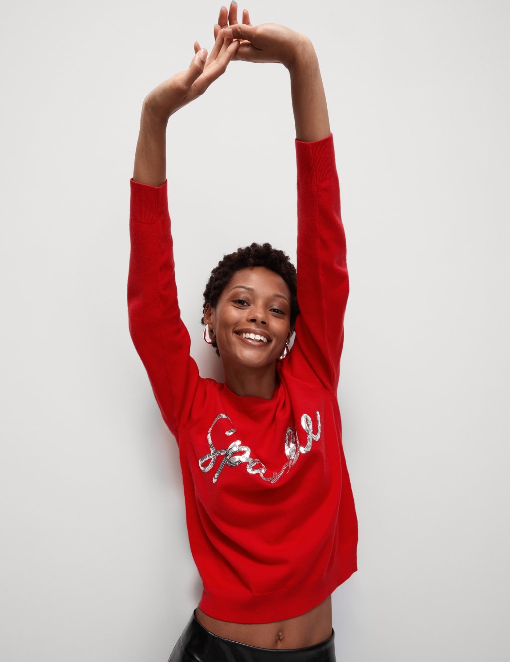 Red sparkle jumper new arrivals