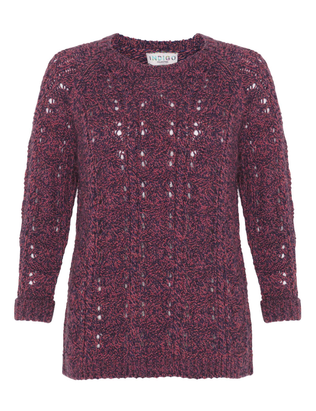 Criss Cross & Open Knit Jumper with Wool 4 of 6