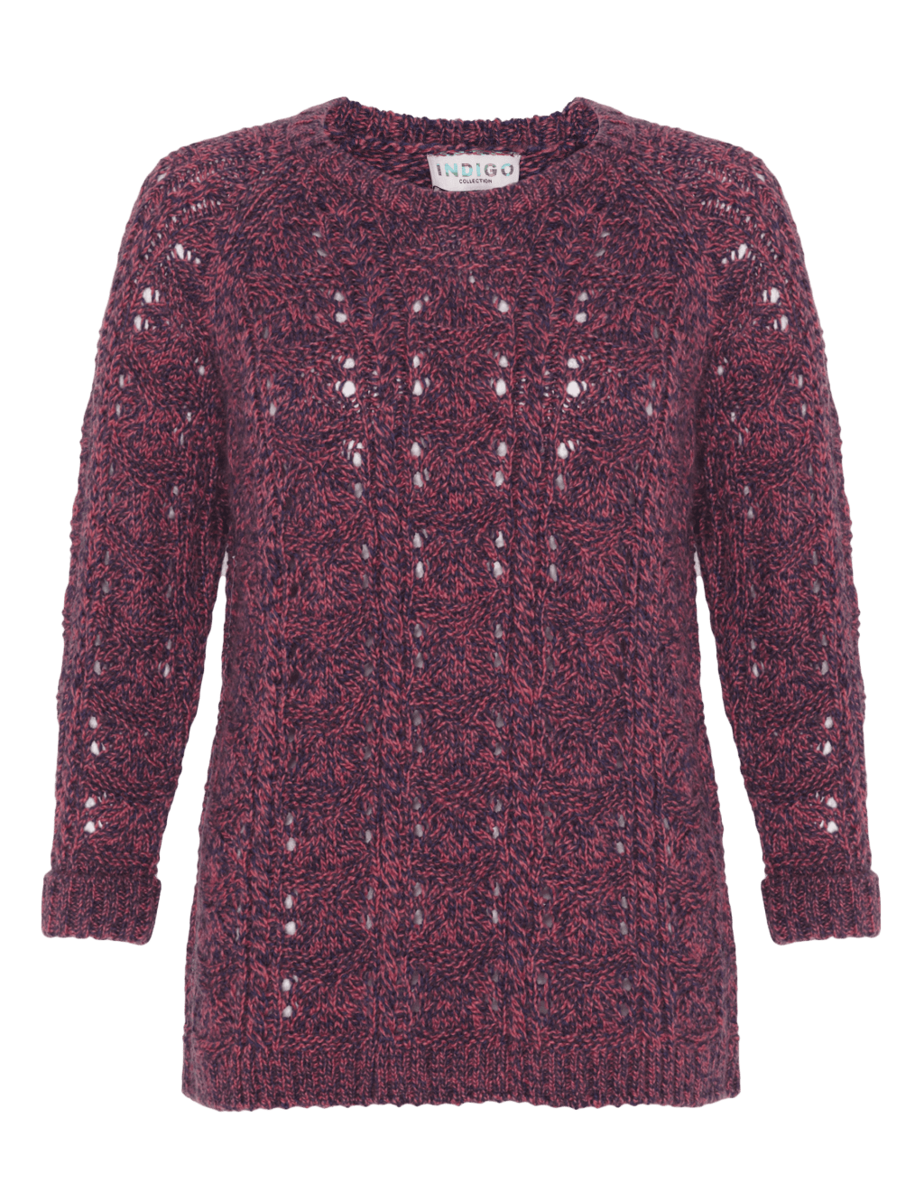 Criss Cross & Open Knit Jumper with Wool 2 of 6