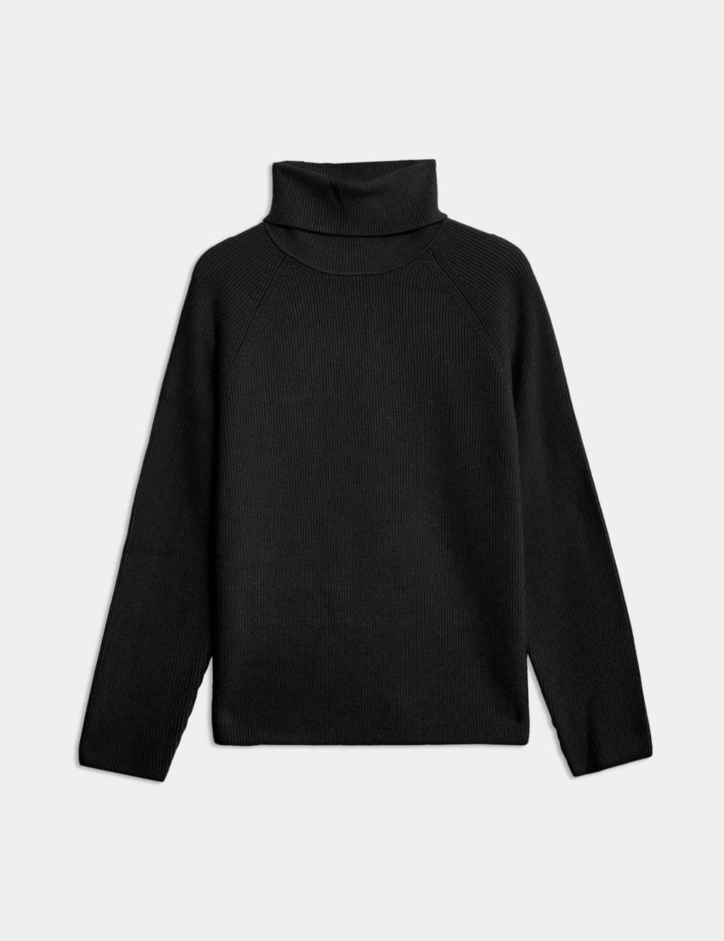 M&s black polo neck jumper store