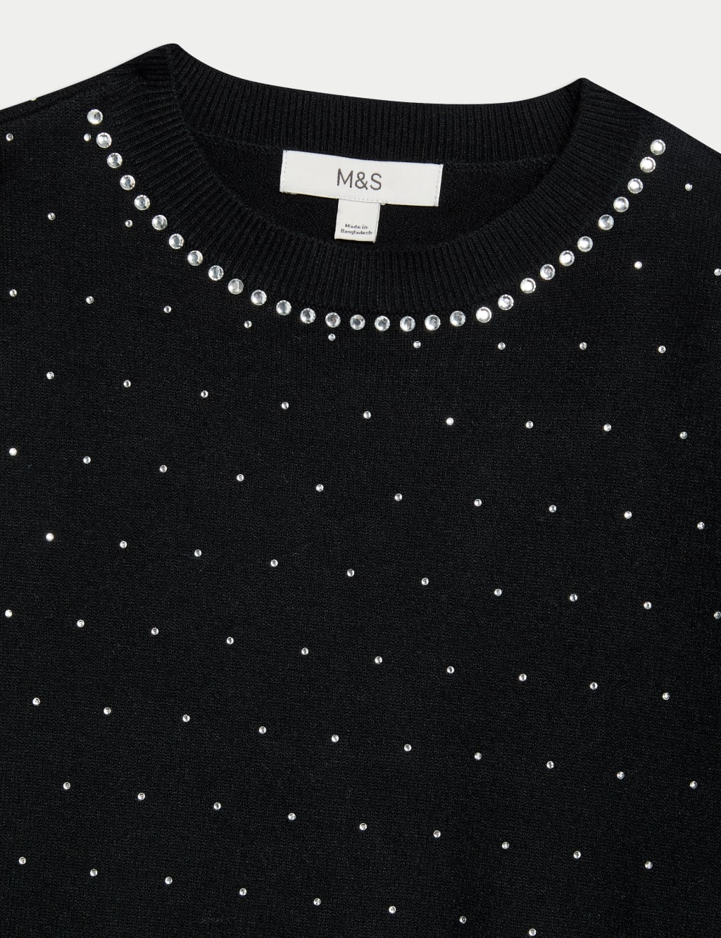 Soft Touch Embellished Crew Neck Jumper M S Collection M S
