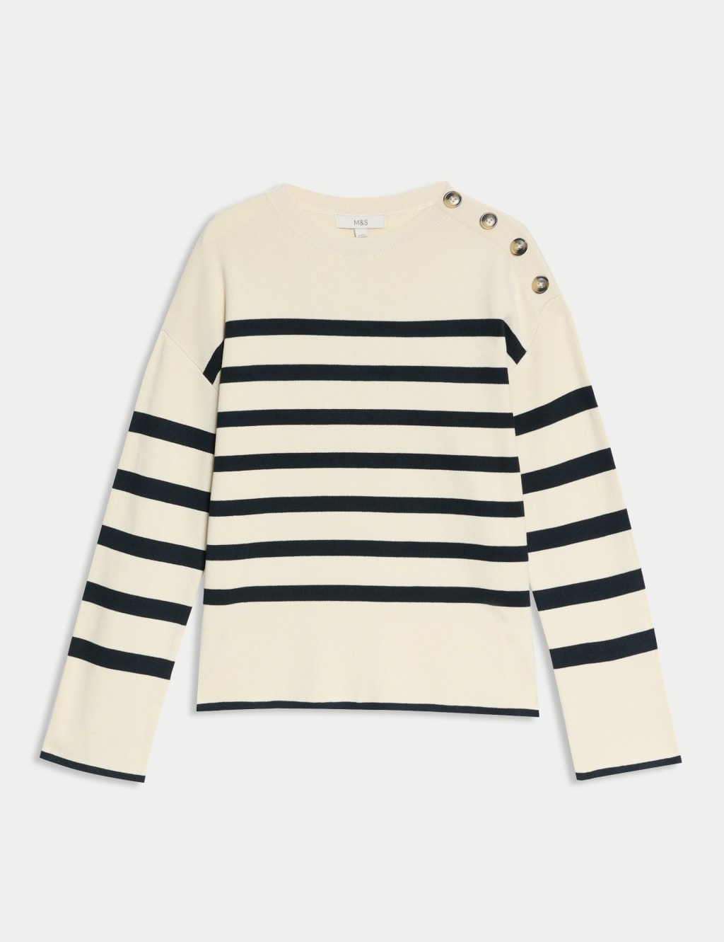 Striped Crew Neck Fitted Jumper 2 of 7