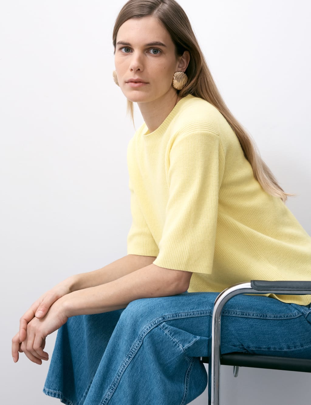 Merino Wool Rich Knitted Top with Cashmere 4 of 6
