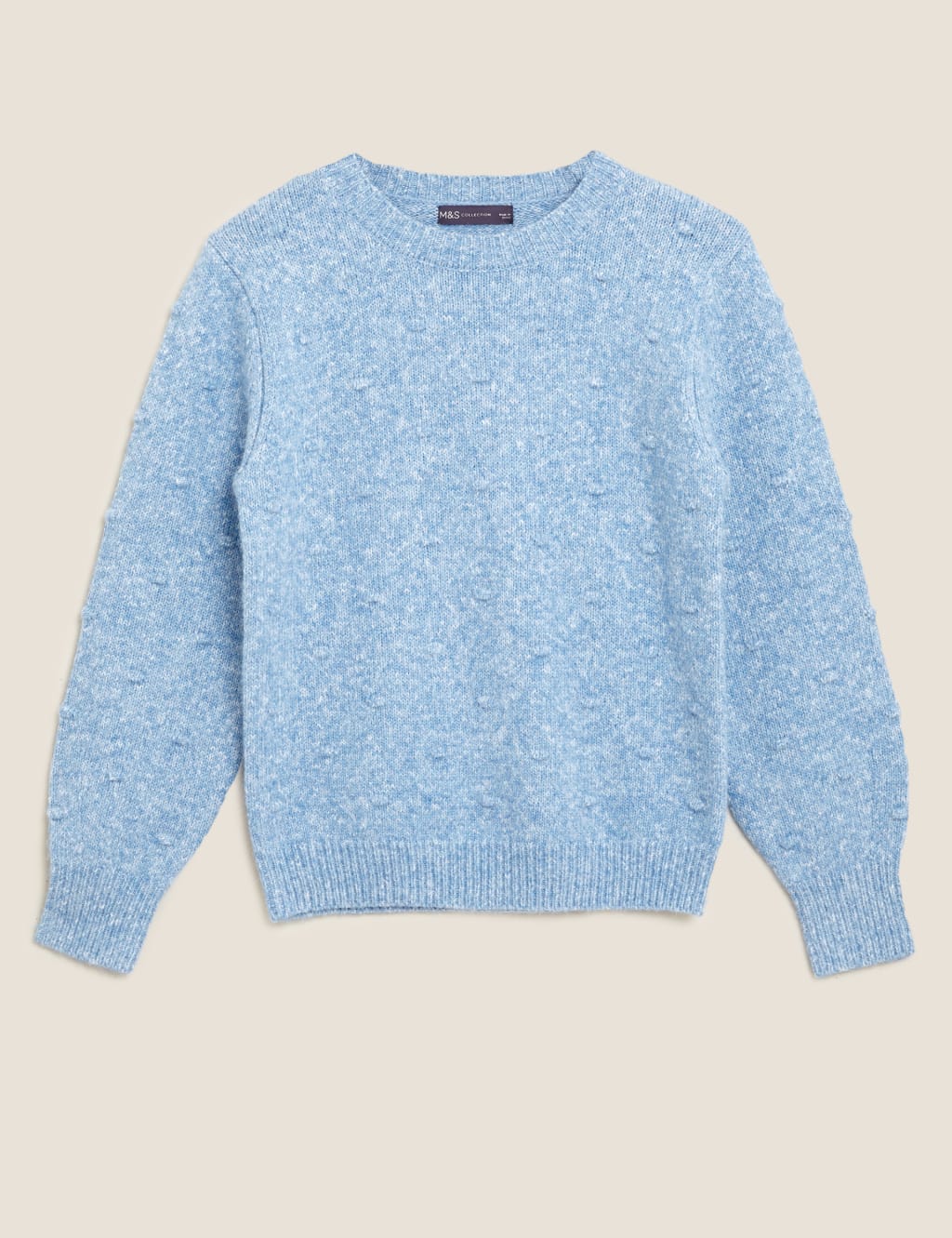 Textured Bobble Crew Neck Jumper