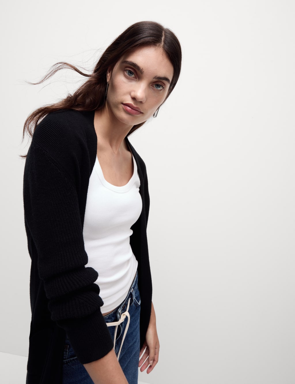 Soft Touch Knitted Longline Cardigan M S Collection M S
