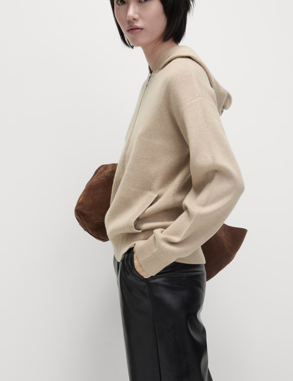 Soft Touch Two Tone Slim Fit Hoodie 4 of 8