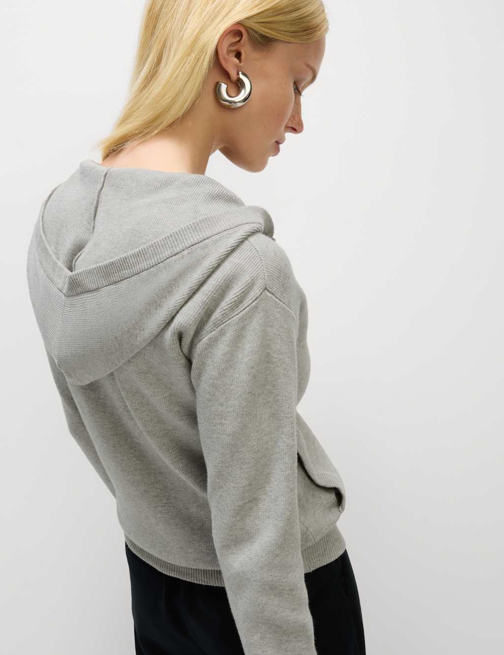 Soft Touch Knitted Zip Up Hoodie 4 of 8