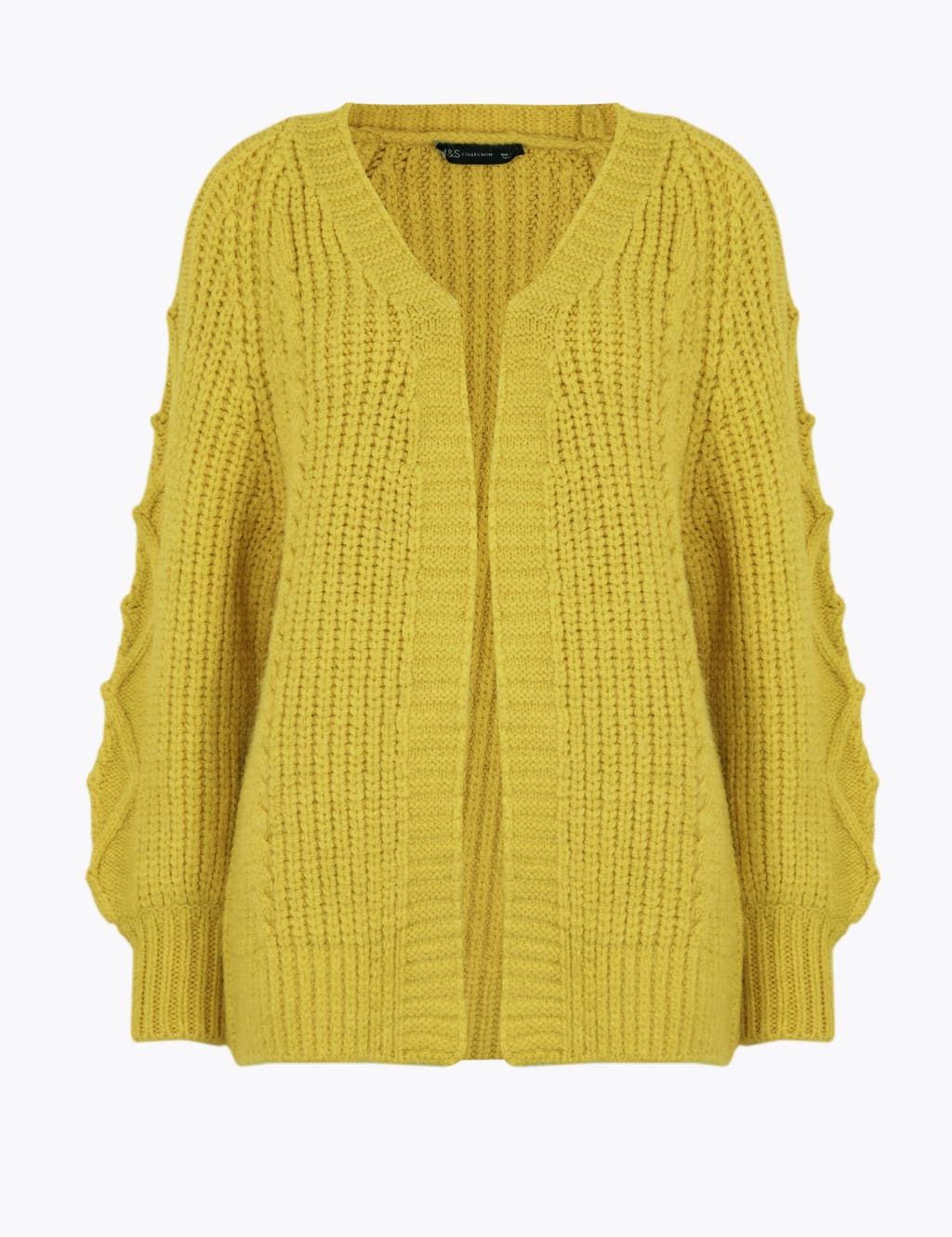 Cable Knit Relaxed Longline Cardigan M S Collection M S