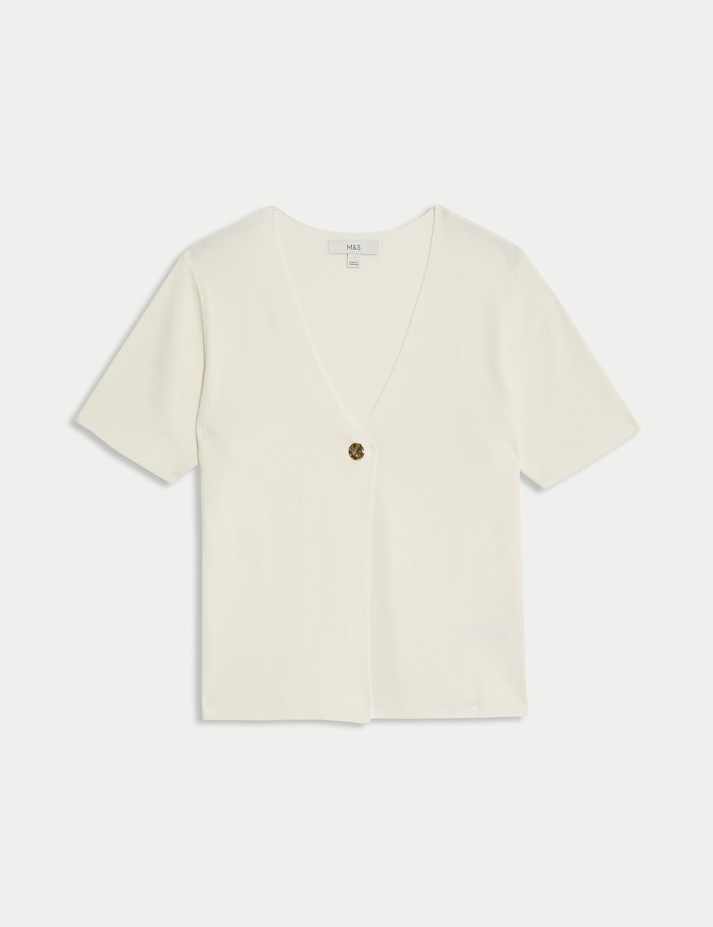 V-Neck Button Front Relaxed Cardigan 2 of 5