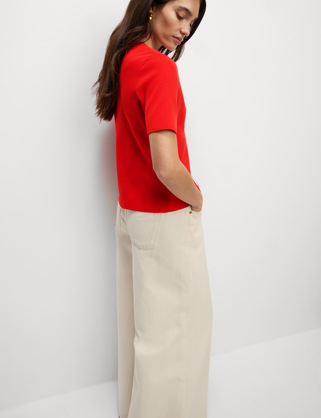 V-Neck Button Front Relaxed Cardigan 4 of 6