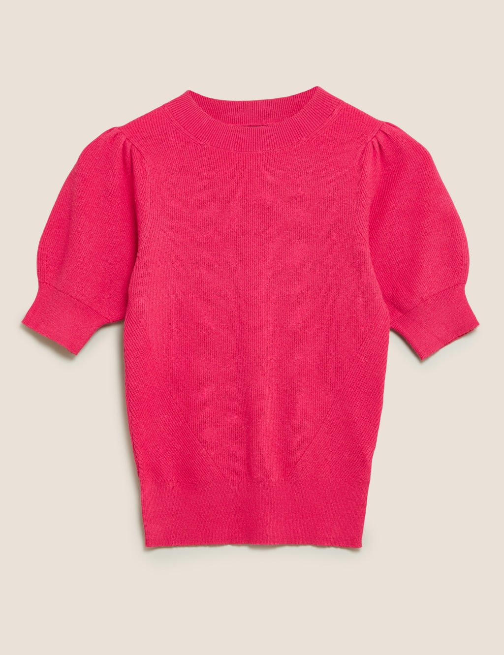 Soft Touch Knitted Puff Sleeve Top 2 of 5