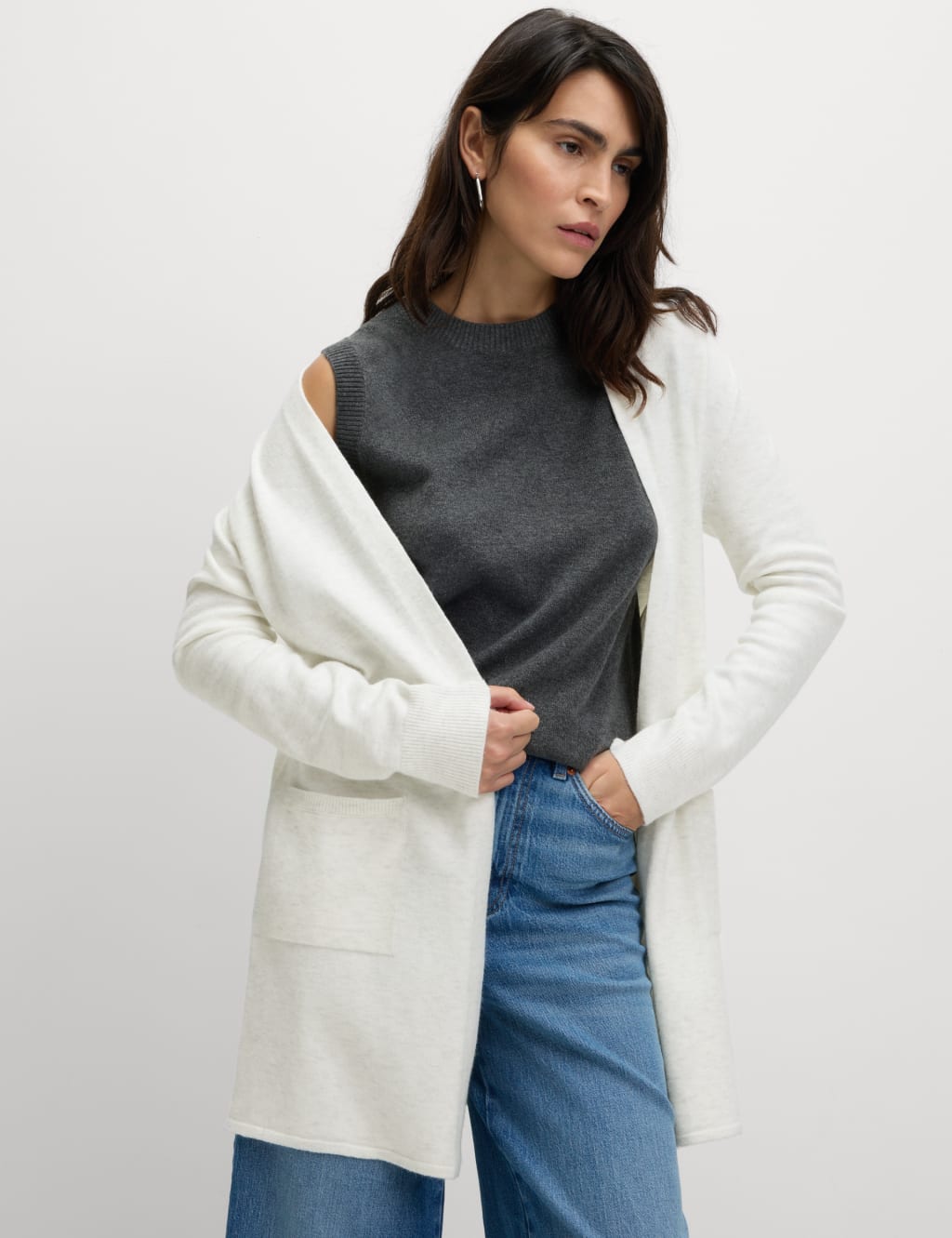 Textured Edge to Edge Longline Cardigan 5 of 7