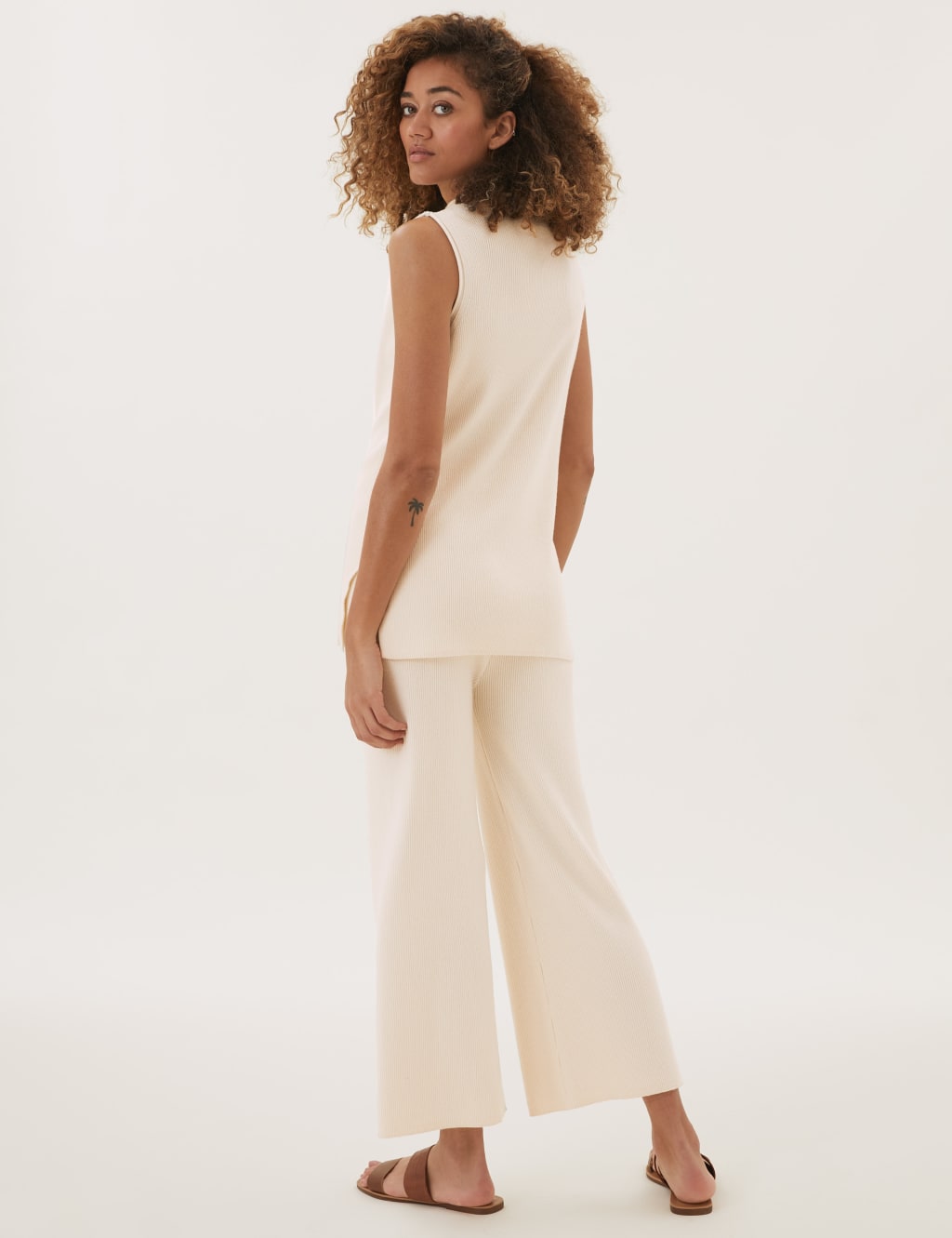 Soft Touch Ribbed Funnel Neck Knitted Top 3 of 6