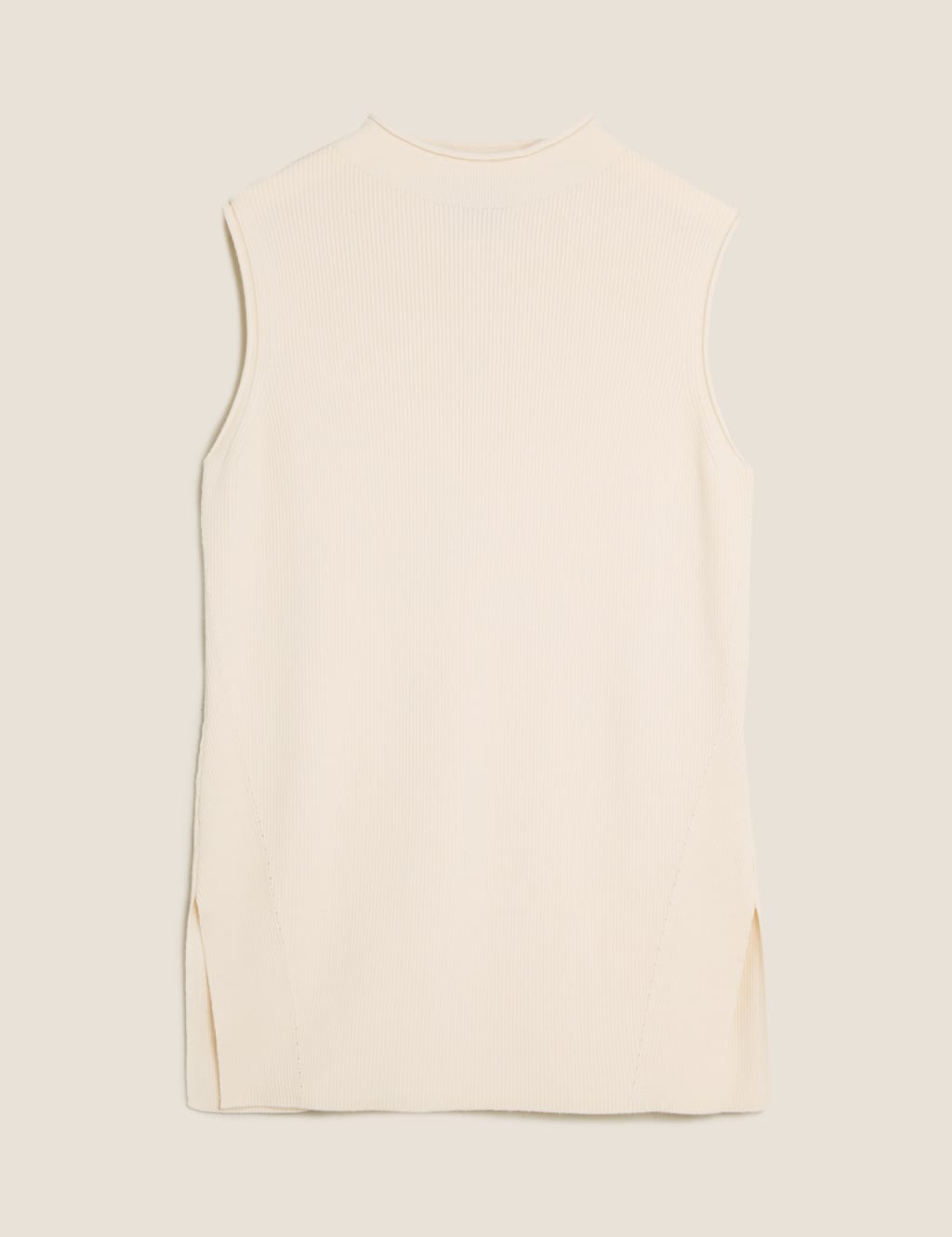 Soft Touch Ribbed Funnel Neck Knitted Top 2 of 6
