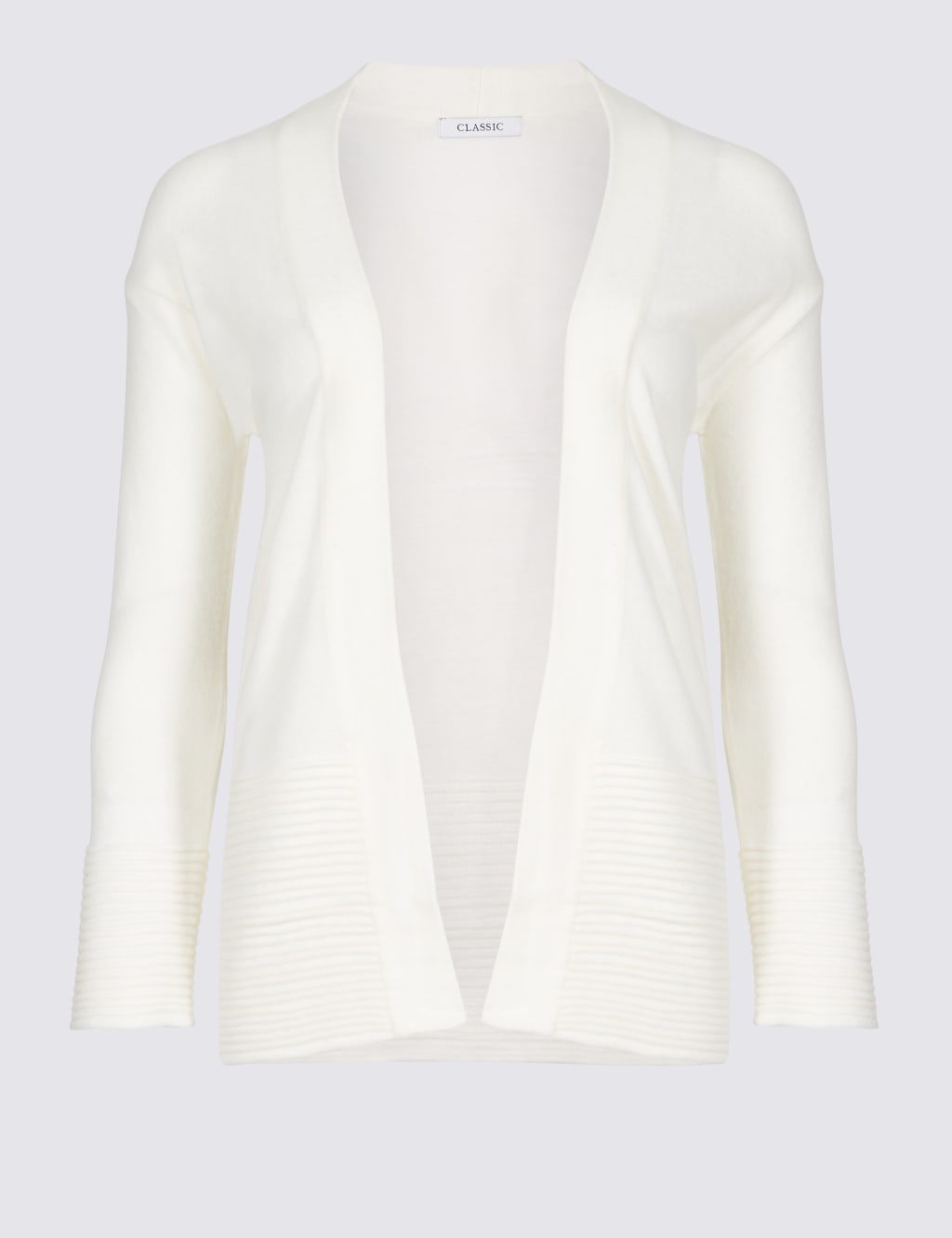 Textured 3/4 Sleeve Cardigan 2 of 4