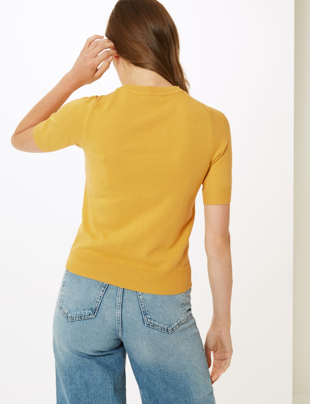 Textured Knitted Crew Neck Short Sleeve Top 4 of 4