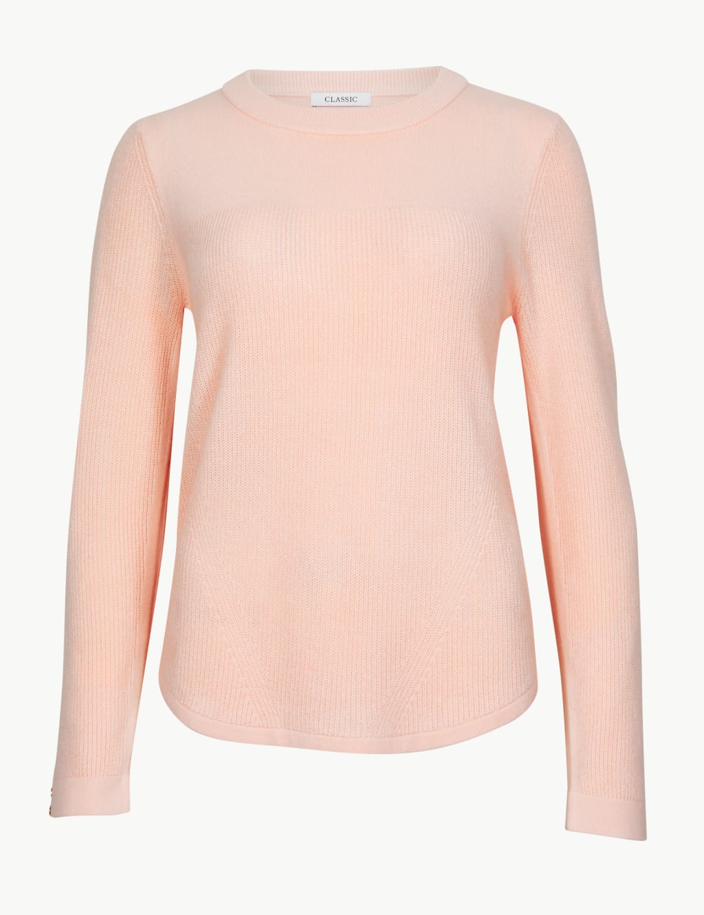 Cashmilon Textured Round Neck Jumper M S Collection M S