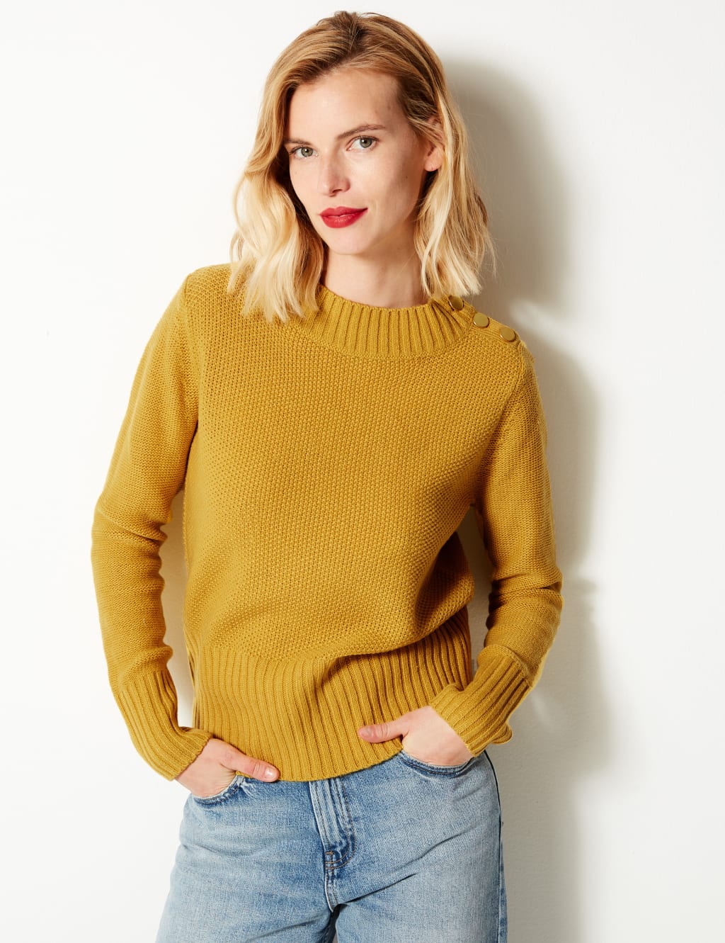 Mustard jumper m&s clearance