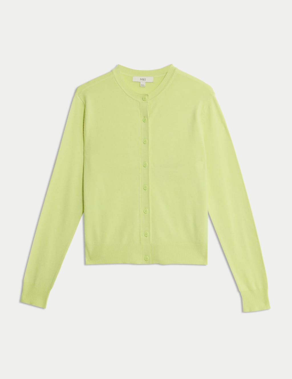 Crew Neck Button Front Cardigan 2 of 6