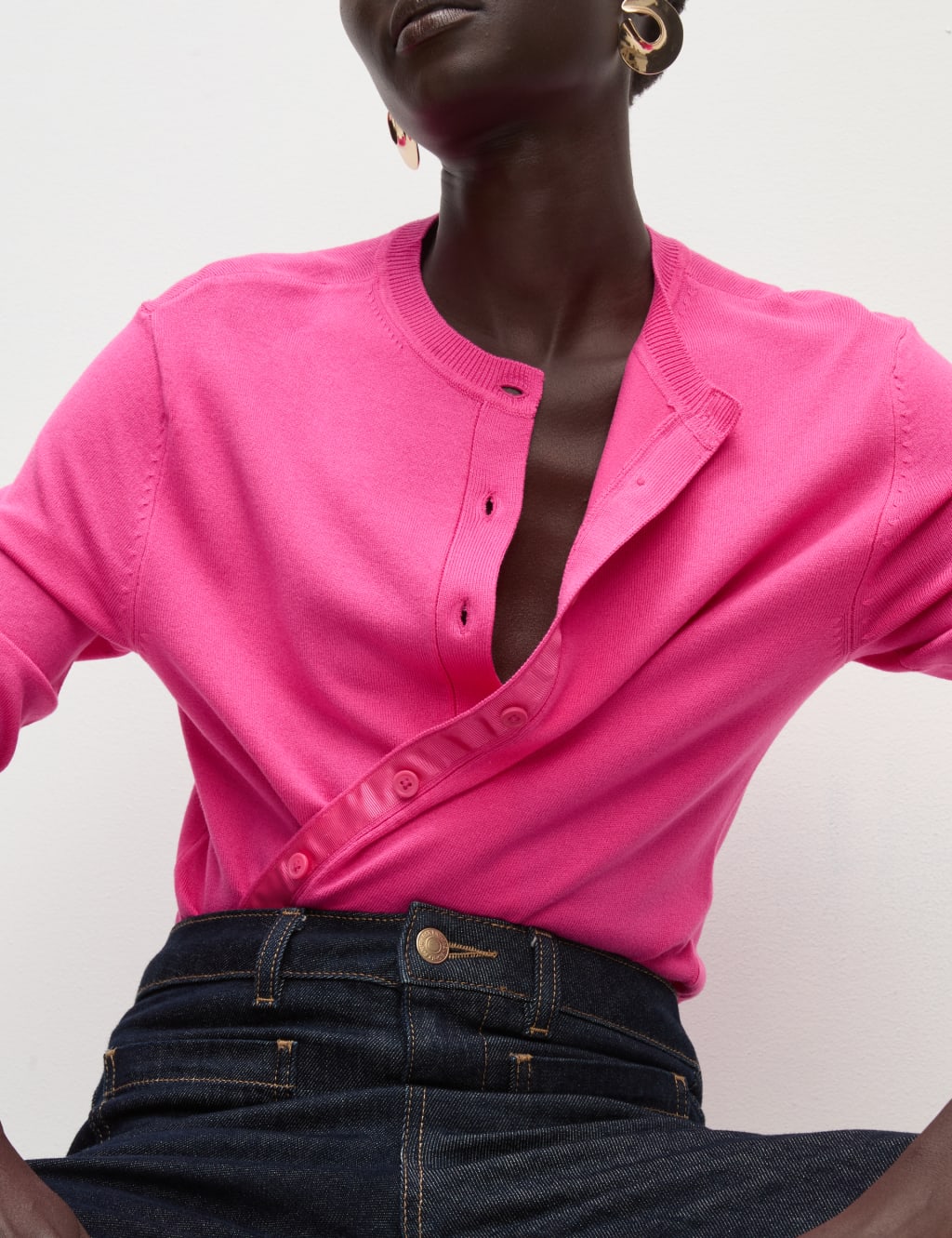 M&s ladies pink cardigan top