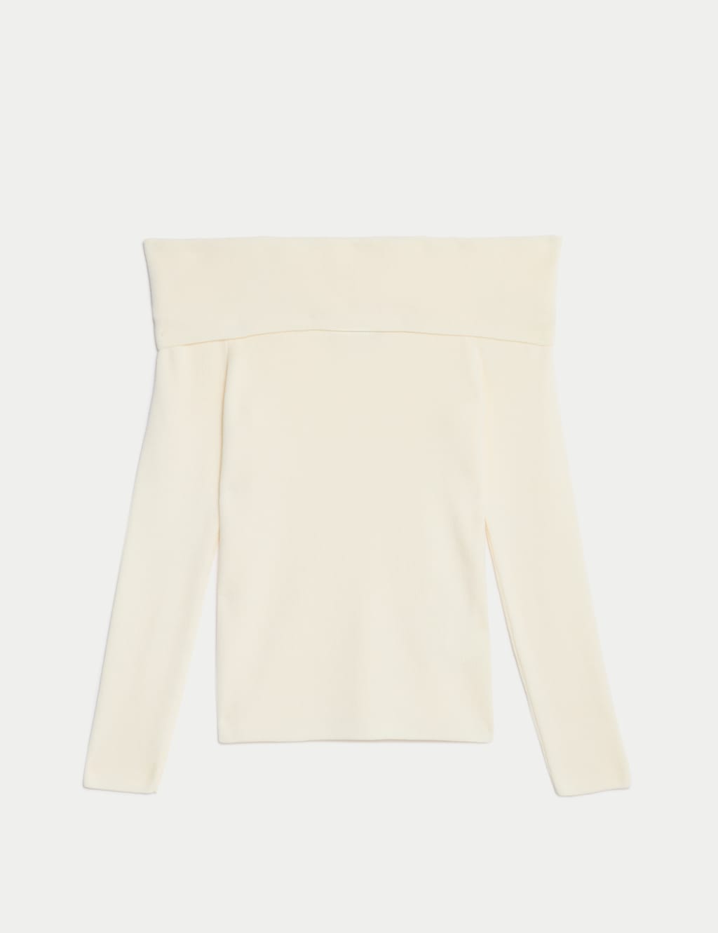 Ribbed Knitted Bardot Top 2 of 6