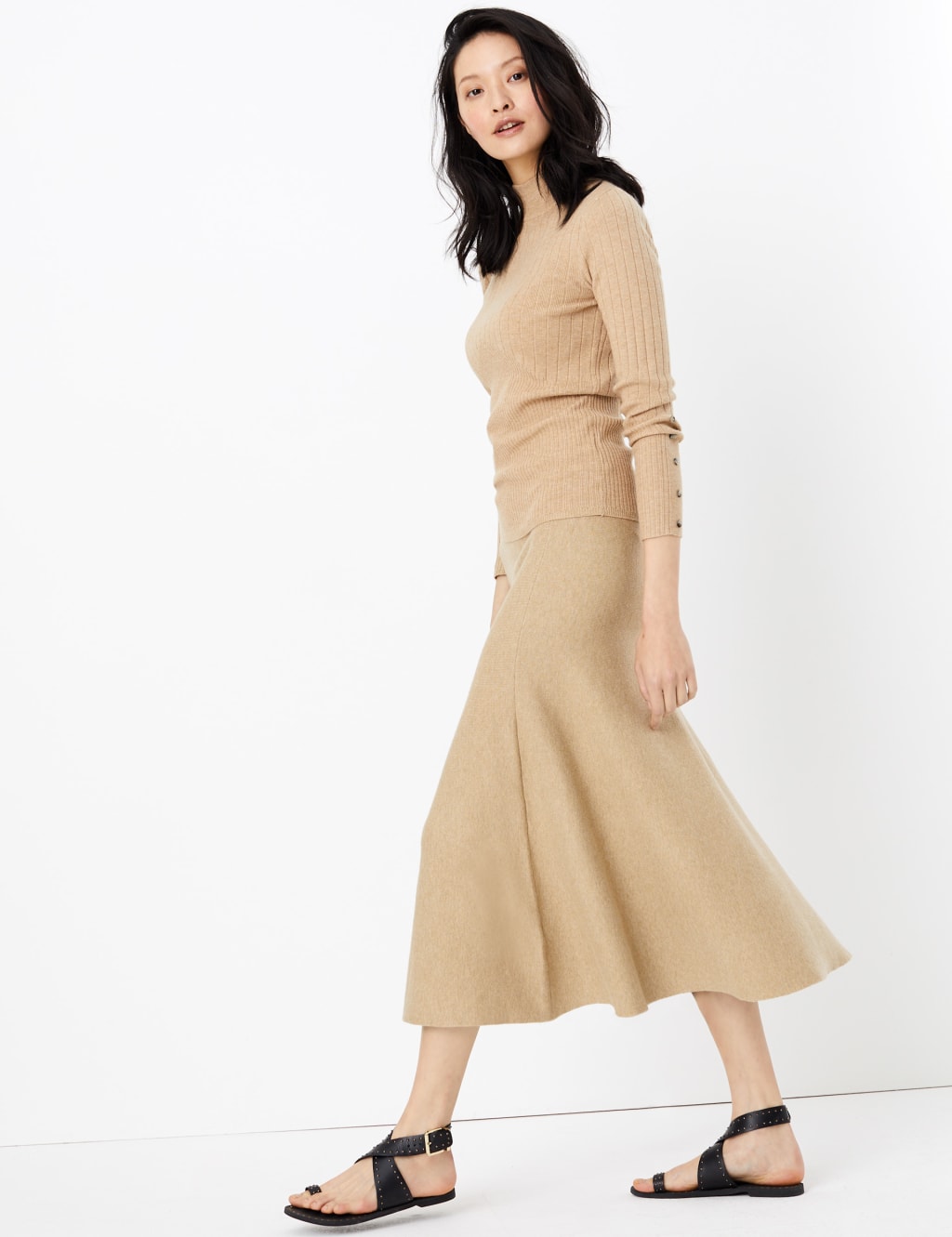 Knitted Midi Skirt M S Collection M S