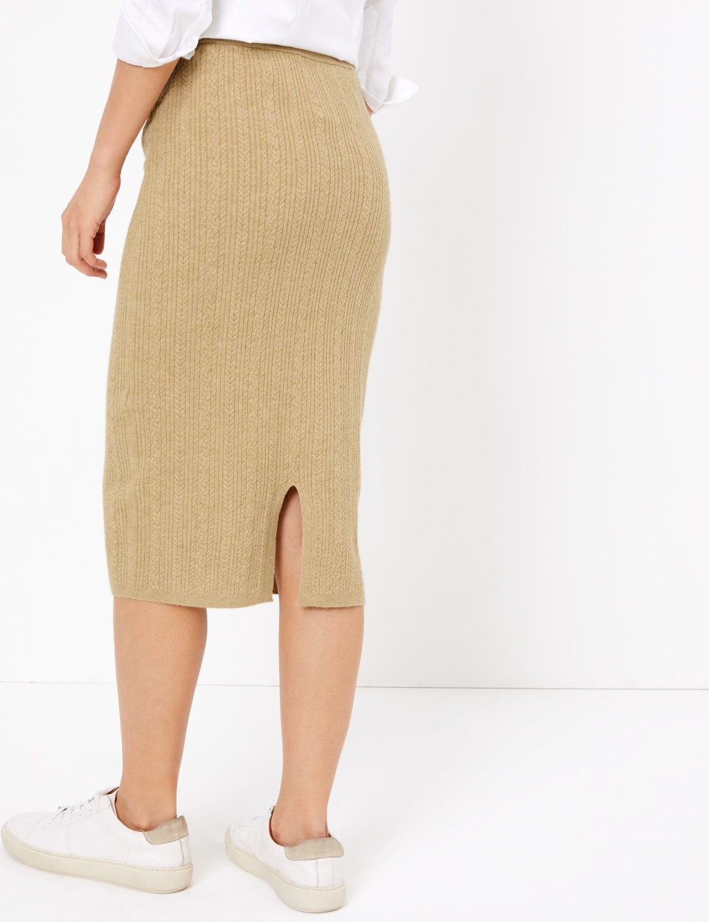Soft Touch Cable Knit Midi Skirt M S Collection M S