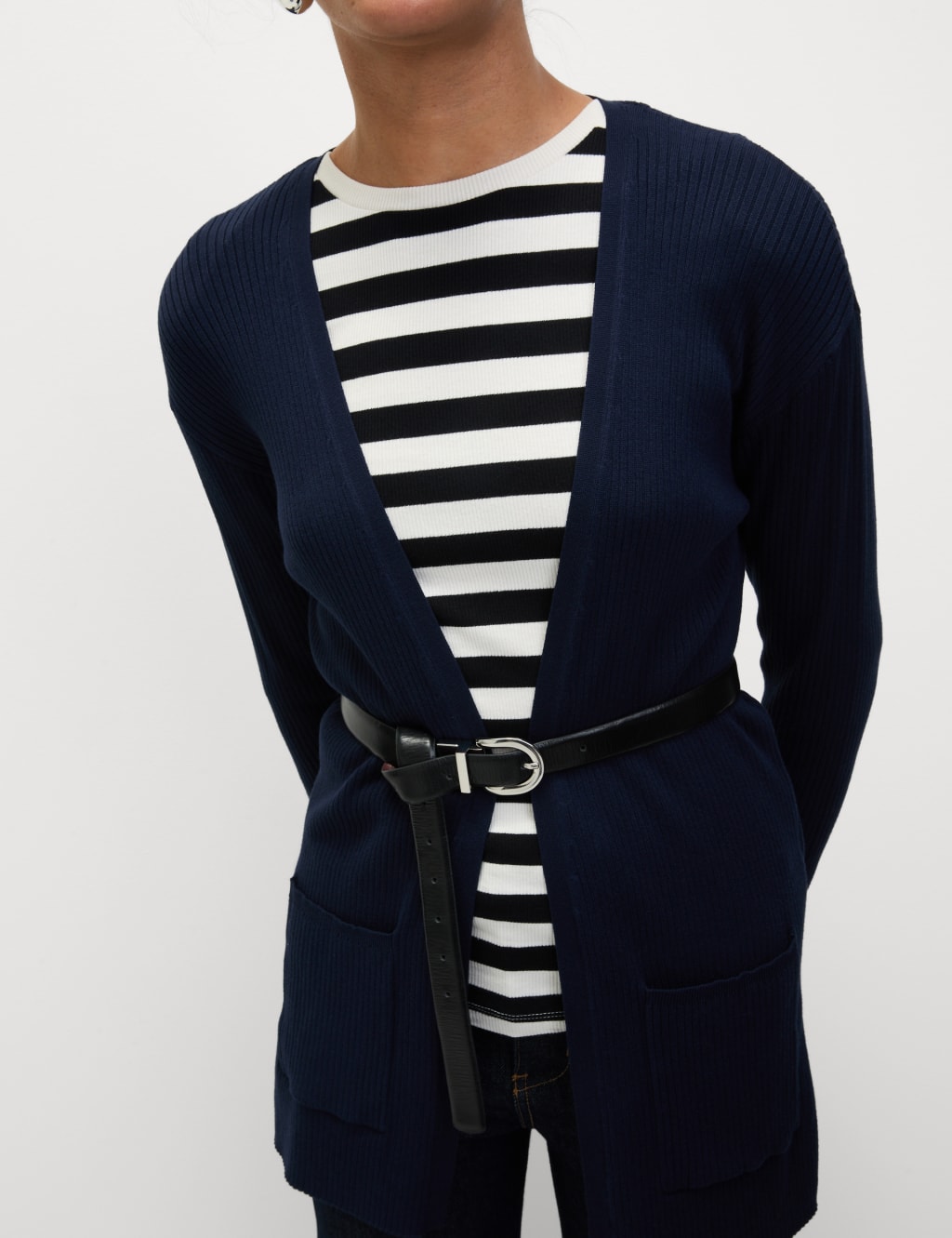 Ribbed Edge to Edge Longline Cardigan 5 of 8
