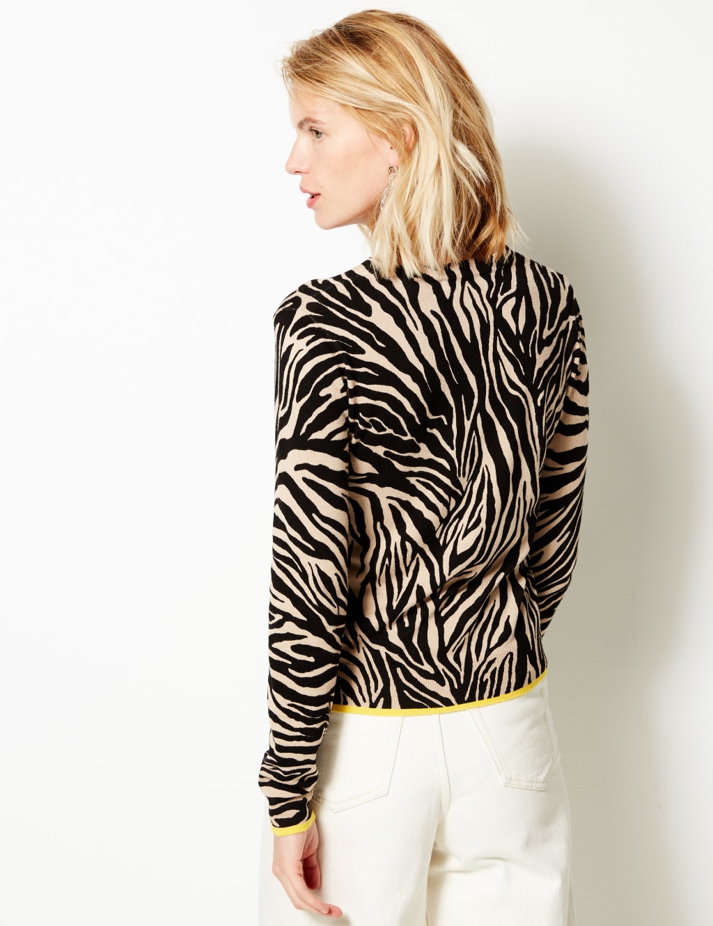 M&s zebra jumper top