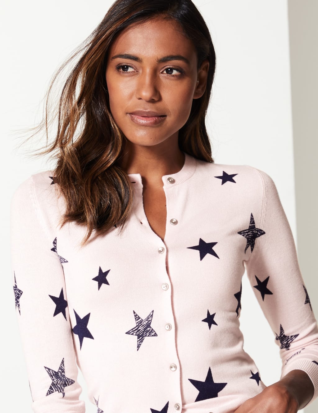 Star print cardigan hotsell